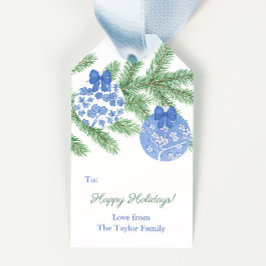 Classic Ginger Burk Ornaments Glad helg Presentetikett