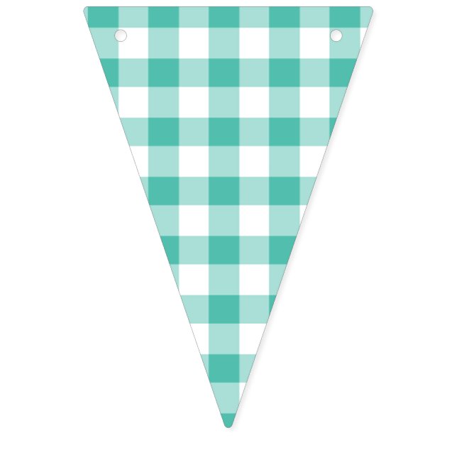 Classic Gingham Bluegrass Grönt Vimplar (Första flaggan)