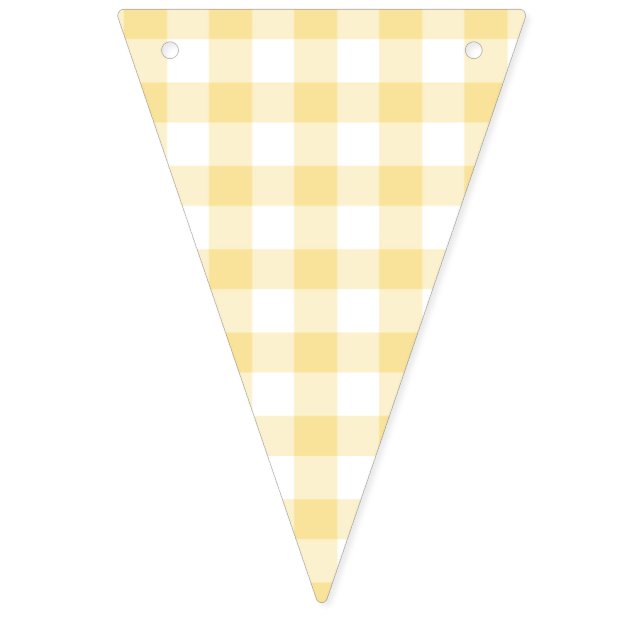 Classic Gingham Canary Gult Vimplar (Första flaggan)