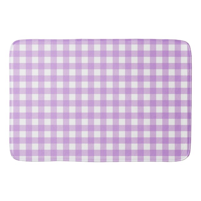 Classic Gingham Check Play Mönster Lilac Badrumsmatta (Framsidan)
