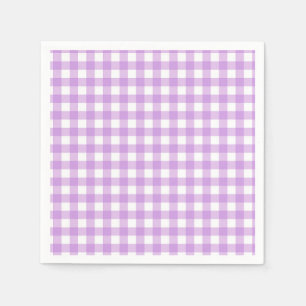 Classic Gingham Check Play Mönster Lilac Pappersservett