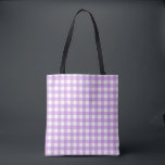 Classic Gingham Check Play Mönster Lilac Tygkasse<br><div class="desc">Den moderna sommartrenden är picknickfilt gingham plaid tartan mönster. Pastelltoner är estetiska. Cute Gingham-design för modern inredingsdesign för hemdekaler. Colorful boho peach gingham mönster. Pastel Gingham-dekanter och presenter. Pastel lavender lila violet gingham mönster designerar hemdekoration. Lilac babydusch,  bröllop,  tjejen gingham party decor.</div>