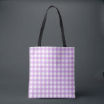 Classic Gingham Check Play Mönster Lilac Tygkasse<br><div class="desc">Den moderna sommartrenden är picknickfilt gingham plaid tartan mönster. Pastelltoner är estetiska. Cute Gingham-design för modern inredingsdesign för hemdekaler. Colorful boho peach gingham mönster. Pastel Gingham-dekanter och presenter. Pastel lavender lila violet gingham mönster designerar hemdekoration. Lilac babydusch,  bröllop,  tjejen gingham party decor.</div>