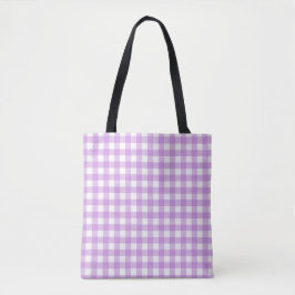 Classic Gingham Check Play Mönster Lilac Tygkasse