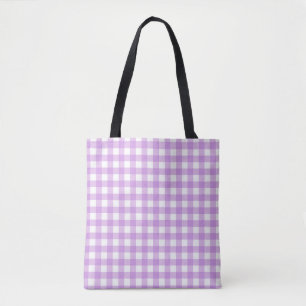 Classic Gingham Check Play Mönster Lilac Tygkasse
