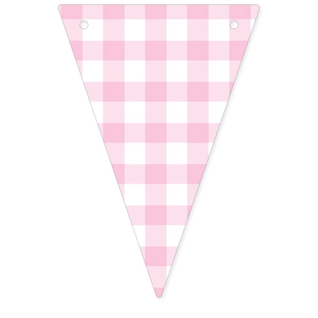Classic Gingham Ljus rosa Vimplar (Första flaggan)
