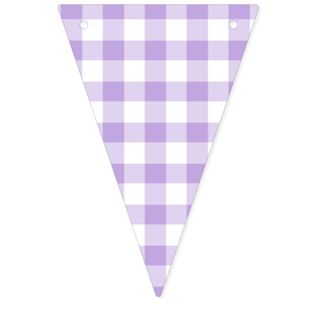Classic Gingham Soft Lavender Vimplar (Första flaggan)