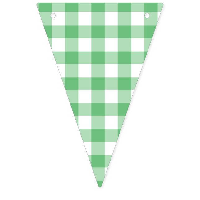 Classic Gingham Summer Grönt Vimplar (Första flaggan)