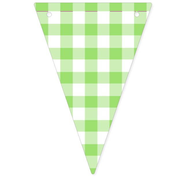 Classic Gingham Vår Grönt Vimplar (Första flaggan)