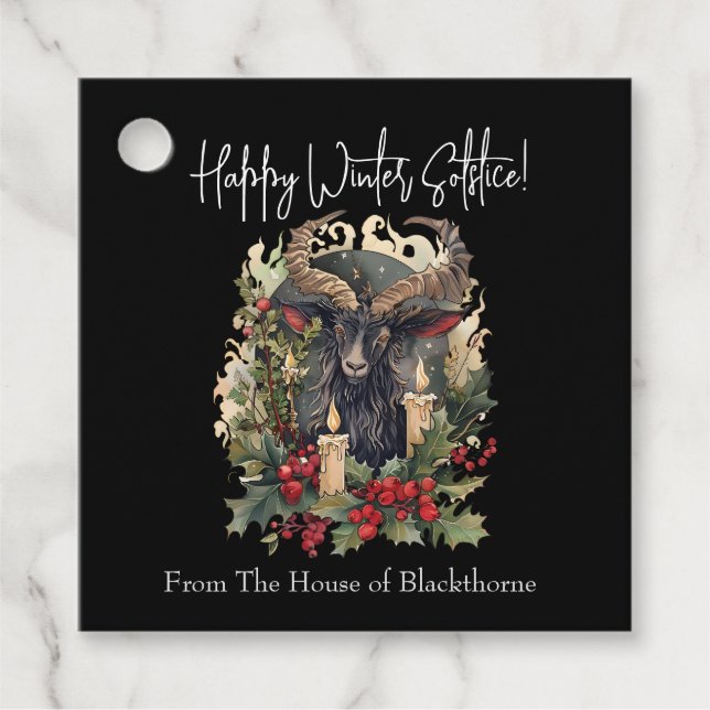 Classic Goat Yule Gåvor Etiketter (Framsida)