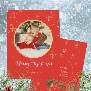 Classic God jul Golden Glitter Julkort