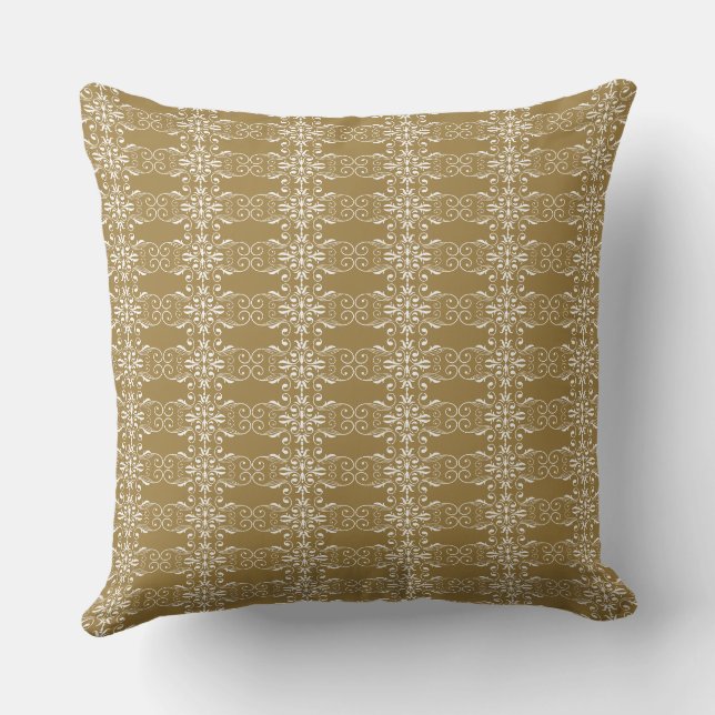 Classic Gold Ornamental Square Pillow Kudde (Baksida)