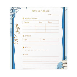 Classic gold pastel cute blue fittness Planner  Anteckningsblock