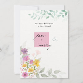 Classic Gold Script Wedding Invitation  trendup Inbjudningar