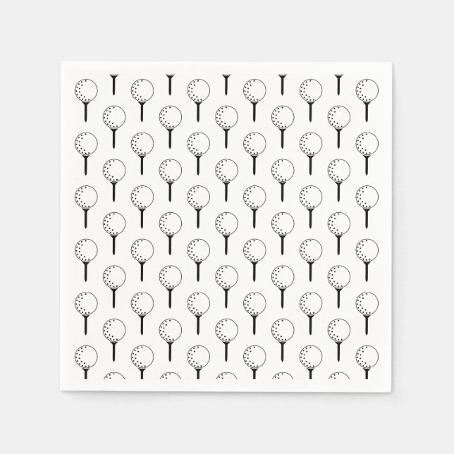 Classic Golf Bollar Tees Timless Sports Roligt Pappersservett (Framsidan)