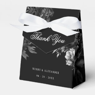 Classic Gothic Black Bröllop Tack Presentaskar