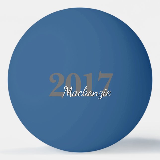 Classic Grad | Modern svart och vit enkel Party Pingisboll (Framsidan)