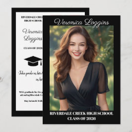 Classic Graduation Announcement Photo Cards Inbjudningar