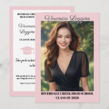 Classic Graduation Announcement Photo Cards