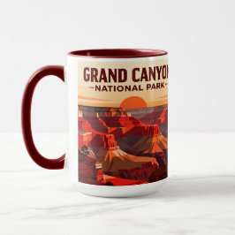 Classic Grand Canyon WPA Style Personalized Mugg