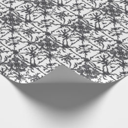 Classic Gray Botanical Floral Wrapping Paper Presentpapper