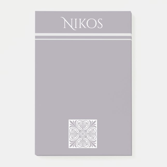 Classic Greek Inspired Personalized Post-it Block (Framsida)