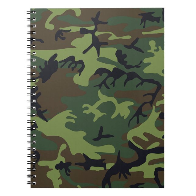 Classic Green Camouflage Pattern Anteckningsbok (Framsidan)