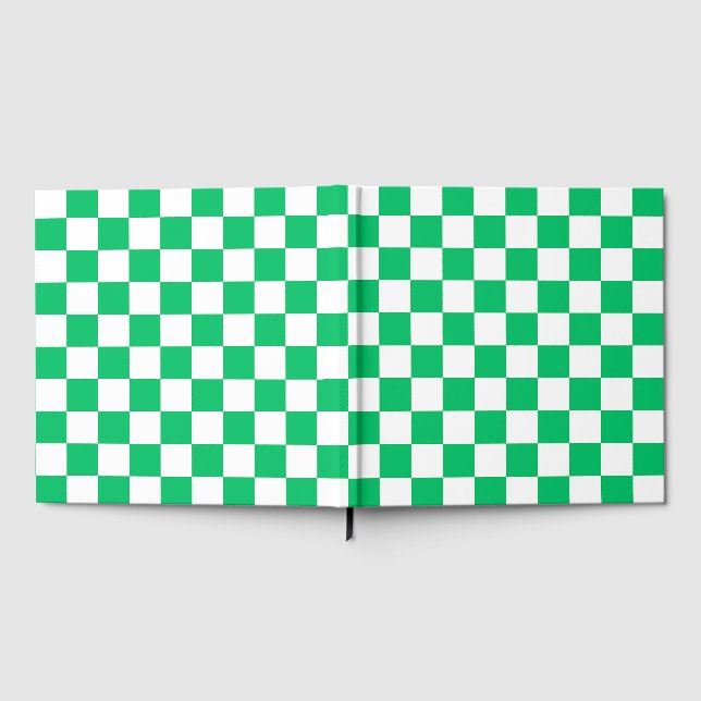 Classic green checkered  gästböcker (Full)