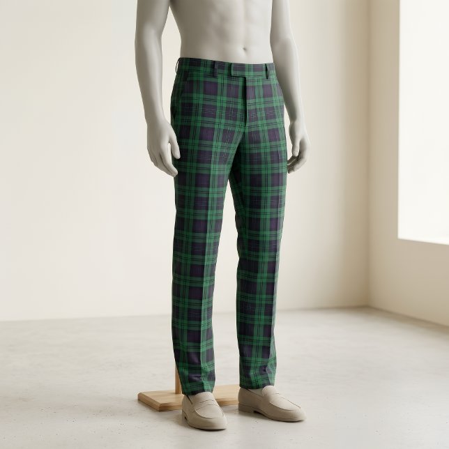 Classic Green Checkered Polyester Poplin Fabric Tyg (Skapare uppladdad)