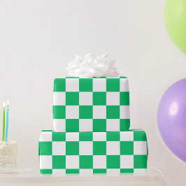 Classic green checkered  presentpapper