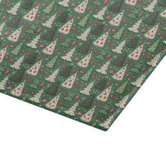Classic Green Christmas Tree Pattern Holiday