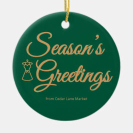 Classic Green & Gold Logo Ornament