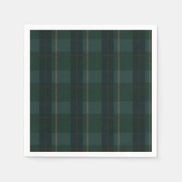 Classic Green Plaid Bear Baby Shower  Pappersservett