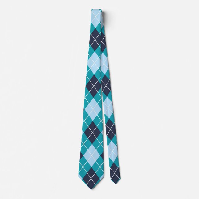 Classic Green White Black Pattern Neck Tie Slips (Framsida)