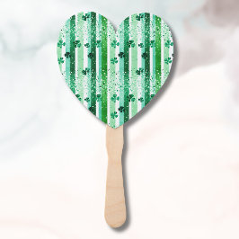 Classic Green White Vertical Stripes Shamrocks