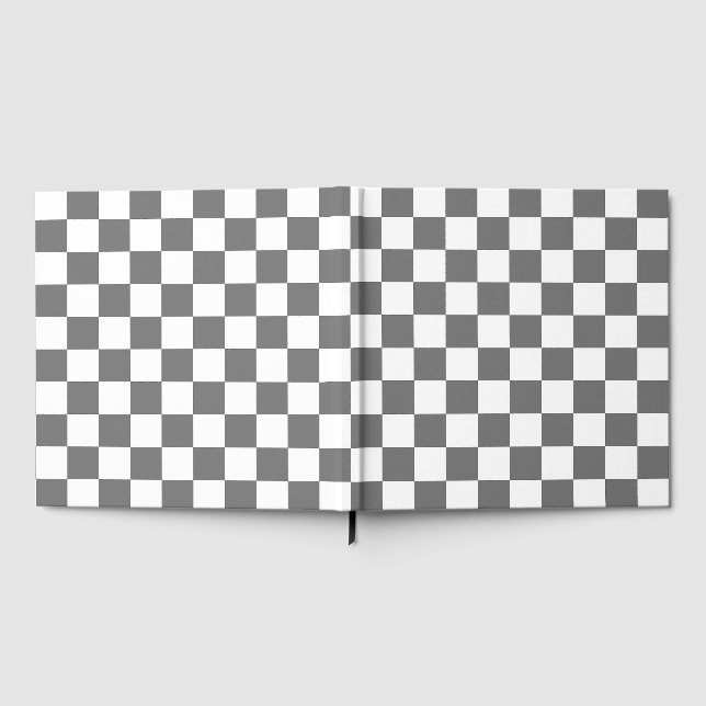 Classic Grey checkerboard Gästböcker (Full)