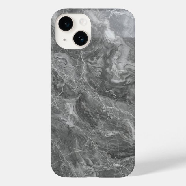Classic Grey Marble Stone Texture iPhone Case (Baksida)