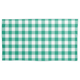 Classic Grönt and White Gingham Checks Mönster