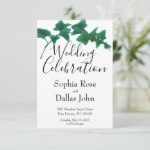 Classic Grönt elegant English Ivy Bröllop