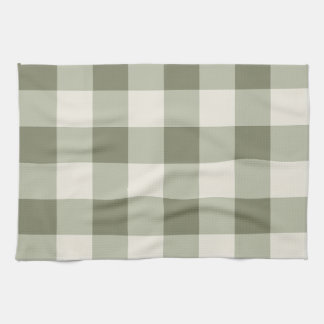 Classic Grönt Farmhouse Gingham Stil Kökshandduk