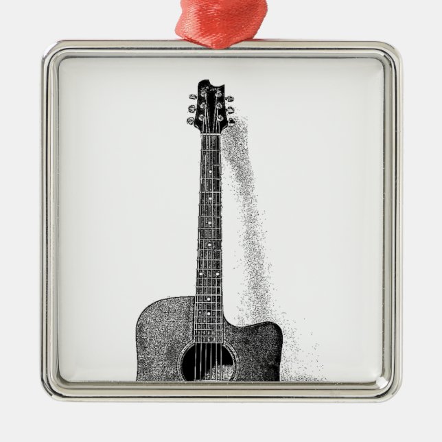 Classic Guitar Julgransprydnad Metall (Framsidan)