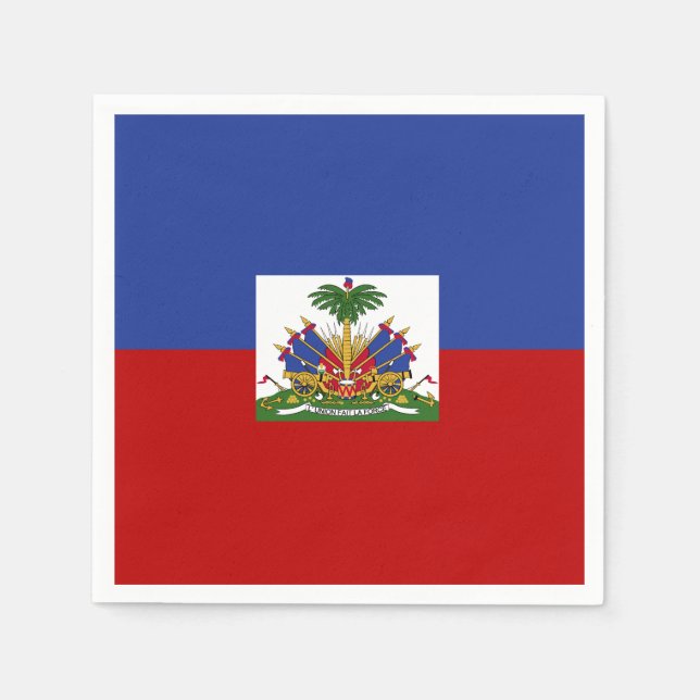 Classic Haitian Flagga Pappersservett (Framsidan)