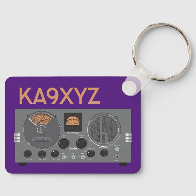 Classic Hallicrafters S 20R Radio Receiver Nyckelring (Framsida)