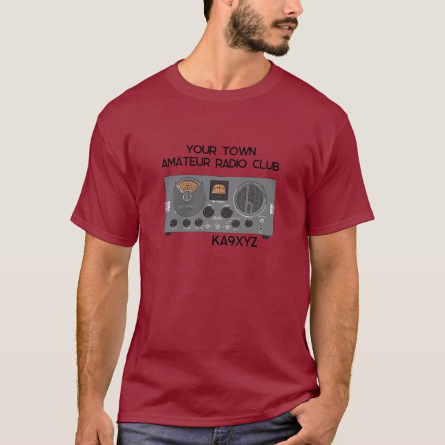 Classic Hallicrafters S 20R Radio Receiver T Shirt (Framsida)