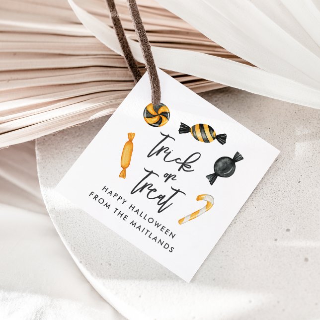 Classic Halloween Candy Bus eller godis Gåvor Etiketter (Skapare uppladdad)