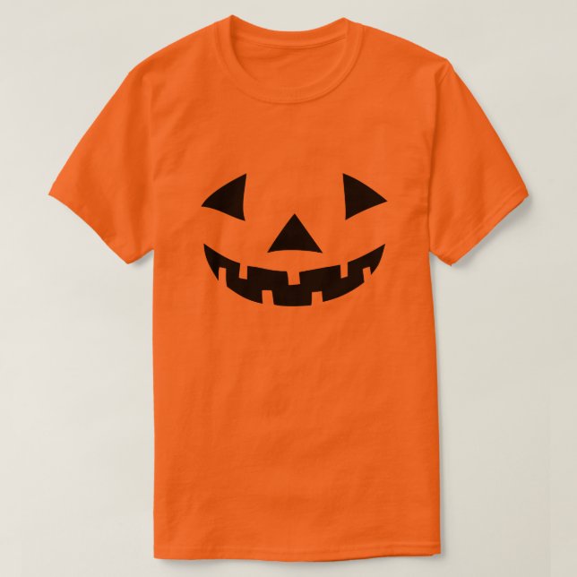 Classic Halloween Pumpkin Jack-O-Lantern T Shirt (Design framsida)