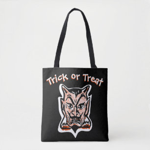 Classic Halloween Red Djävulen Mörk Bus eller go Tygkasse