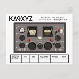 Classic Hammarlund SP-600 Radio Receiver QSL Vykort