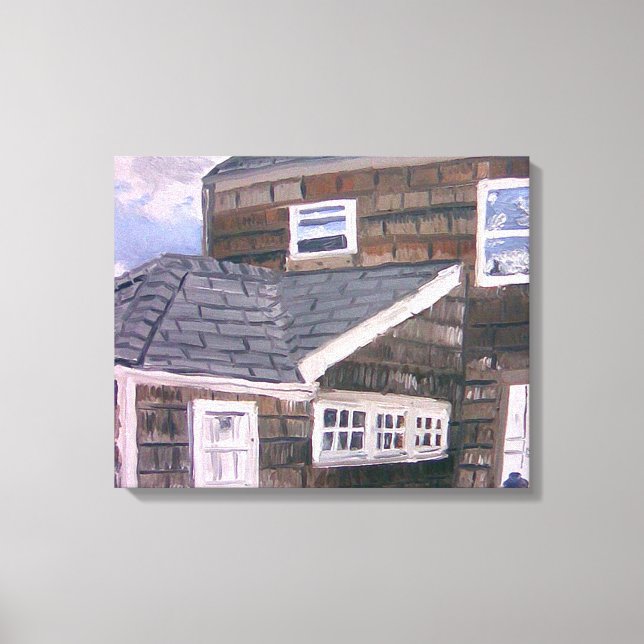 Classic Hamptons House-by Aaron Monet Canvastryck (Framsida)