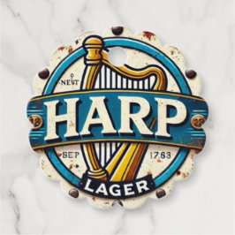 Classic Harp Lager Beer Logo Round Gåvor Etiketter